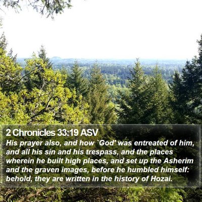 2 Chronicles 33:19 ASV Bible Verse Image