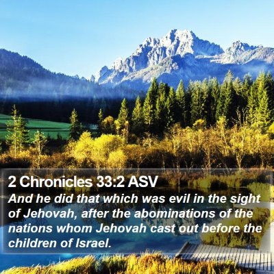 2 Chronicles 33:2 ASV Bible Verse Image