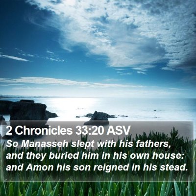 2 Chronicles 33:20 ASV Bible Verse Image