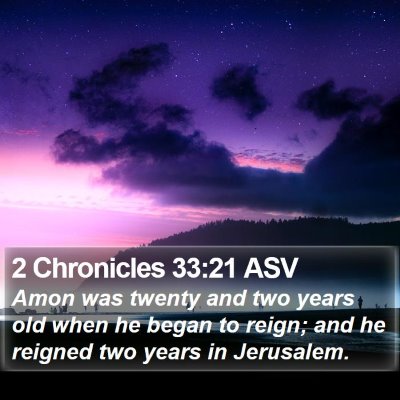 2 Chronicles 33:21 ASV Bible Verse Image