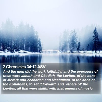 2 Chronicles 34:12 ASV Bible Verse Image