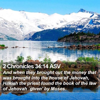 2 Chronicles 34:14 ASV Bible Verse Image