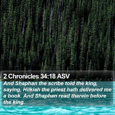 2 Chronicles 34:18 ASV Bible Verse Image