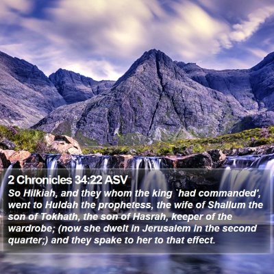 2 Chronicles 34:22 ASV Bible Verse Image