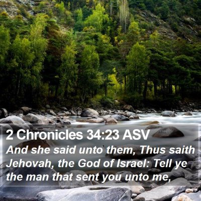 2 Chronicles 34:23 ASV Bible Verse Image