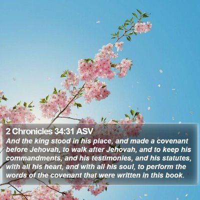 2 Chronicles 34:31 ASV Bible Verse Image