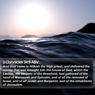 2 Chronicles 34:9 ASV Bible Verse Image