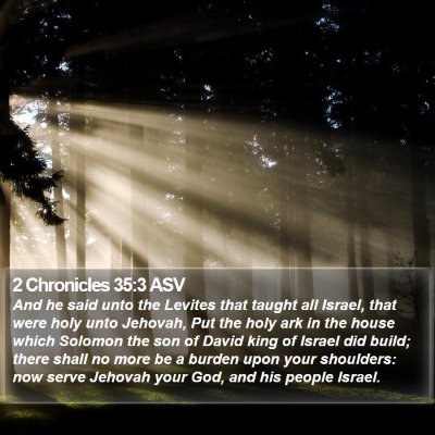 2 Chronicles 35:3 ASV Bible Verse Image