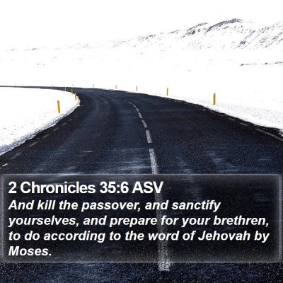 2 Chronicles 35:6 ASV Bible Verse Image