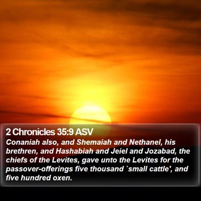 2 Chronicles 35:9 ASV Bible Verse Image