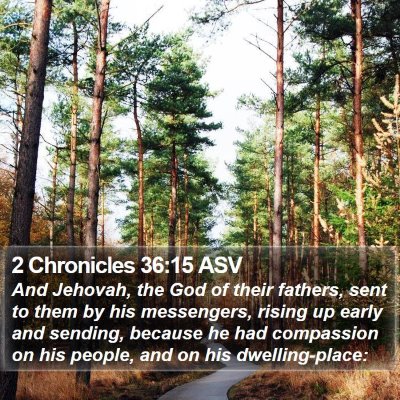 2 Chronicles 36:15 ASV Bible Verse Image