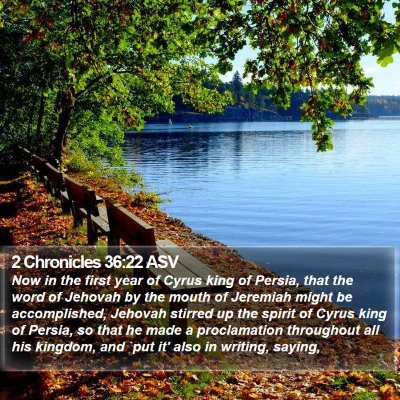 2 Chronicles 36:22 ASV Bible Verse Image