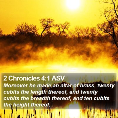2 Chronicles 4:1 ASV Bible Verse Image