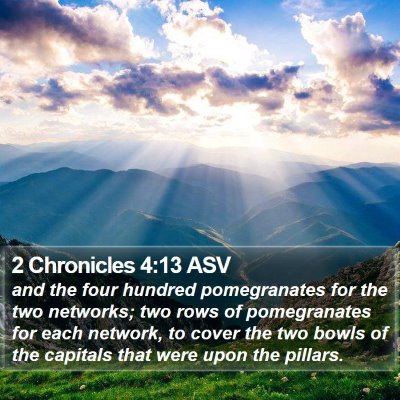 2 Chronicles 4:13 ASV Bible Verse Image