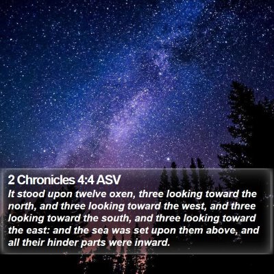 2 Chronicles 4:4 ASV Bible Verse Image