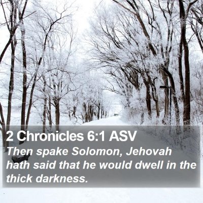 2 Chronicles 6:1 ASV Bible Verse Image