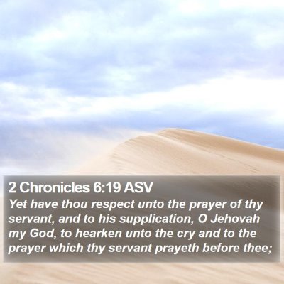 2 Chronicles 6:19 ASV Bible Verse Image