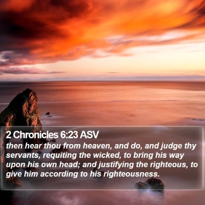 2 Chronicles 6:23 ASV Bible Verse Image