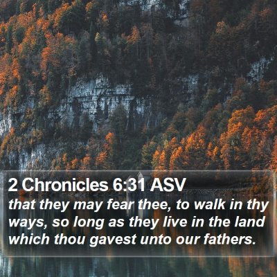 2 Chronicles 6:31 ASV Bible Verse Image