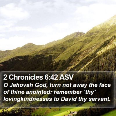 2 Chronicles 6:42 ASV Bible Verse Image