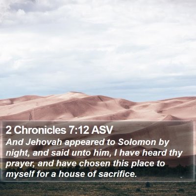 2 Chronicles 7:12 ASV Bible Verse Image