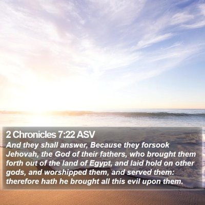 2 Chronicles 7:22 ASV Bible Verse Image
