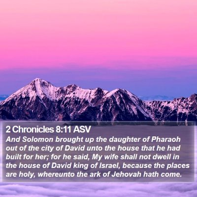 2 Chronicles 8:11 ASV Bible Verse Image