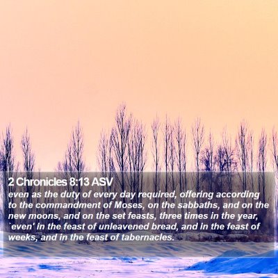 2 Chronicles 8:13 ASV Bible Verse Image