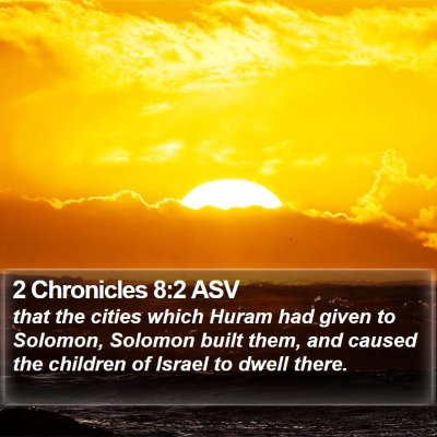 2 Chronicles 8:2 ASV Bible Verse Image