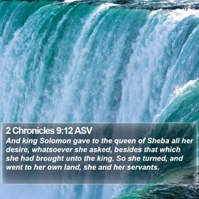 2 Chronicles 9:12 ASV Bible Verse Image