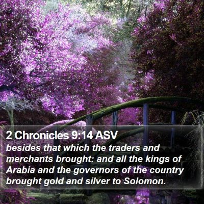 2 Chronicles 9:14 ASV Bible Verse Image