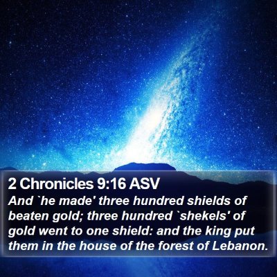 2 Chronicles 9:16 ASV Bible Verse Image