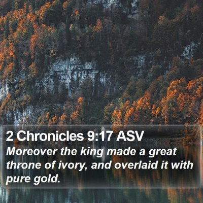 2 Chronicles 9:17 ASV Bible Verse Image