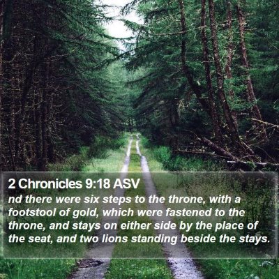 2 Chronicles 9:18 ASV Bible Verse Image