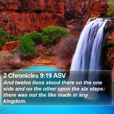 2 Chronicles 9:19 ASV Bible Verse Image