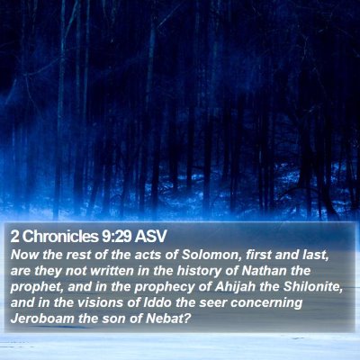 2 Chronicles 9:29 ASV Bible Verse Image