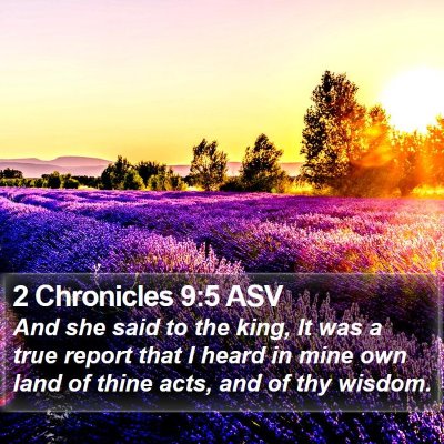 2 Chronicles 9:5 ASV Bible Verse Image