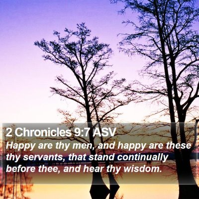 2 Chronicles 9:7 ASV Bible Verse Image