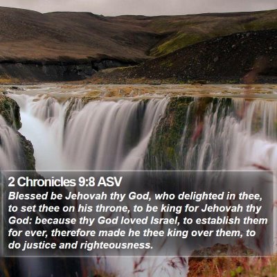2 Chronicles 9:8 ASV Bible Verse Image