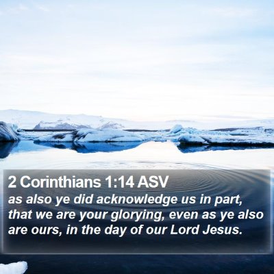 2 Corinthians 1:14 ASV Bible Verse Image