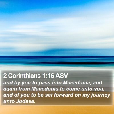 2 Corinthians 1:16 ASV Bible Verse Image