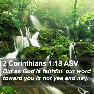 2 Corinthians 1:18 ASV Bible Verse Image