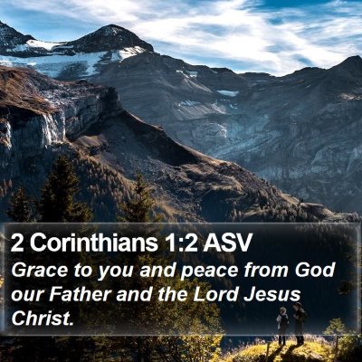 2 Corinthians 1:2 ASV Bible Verse Image