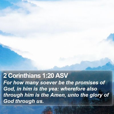 2 Corinthians 1:20 ASV Bible Verse Image