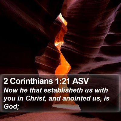 2 Corinthians 1:21 ASV Bible Verse Image