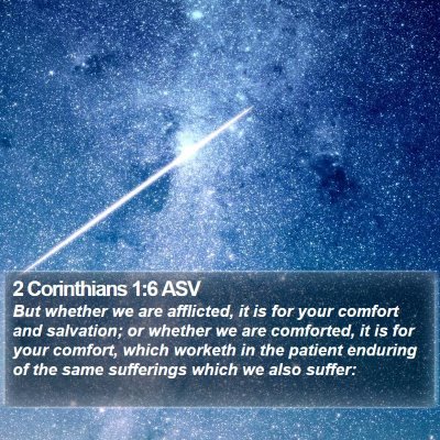 2 Corinthians 1:6 ASV Bible Verse Image