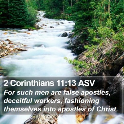 2 Corinthians 11:13 ASV Bible Verse Image