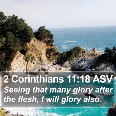 2 Corinthians 11:18 ASV Bible Verse Image