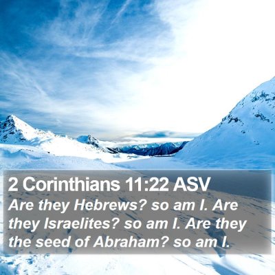 2 Corinthians 11:22 ASV Bible Verse Image