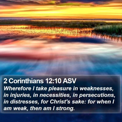 2 Corinthians 12:10 ASV Bible Verse Image